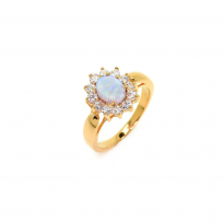 Photo of Gold Filled 18kt ring opal